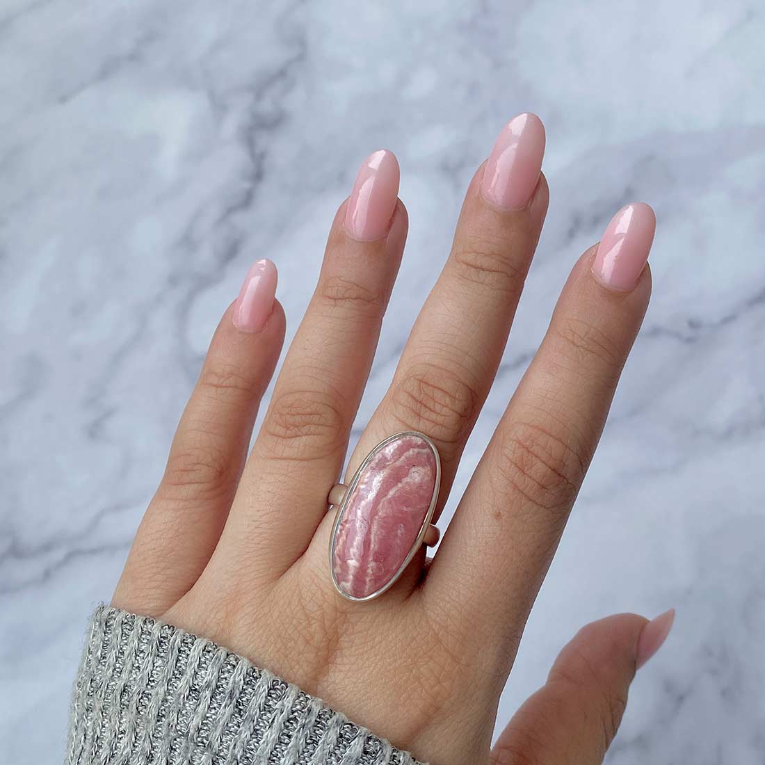 Rhodochrosite Adjustable Ring-(RDC-R-5)